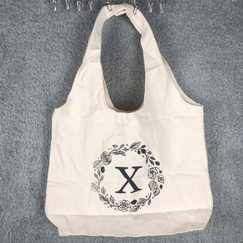 Initial Tote Bag Personalized Monogram Letter - X Women’s Purse Handbags